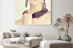 Obraz: Piękna portret sensual dziewczyna w biżuterii