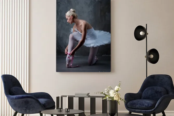 Obraz: Piękna tancerka baletowa