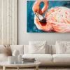 Obraz: Pink flamingo. tropical exotic bird rose flamingo portrait on