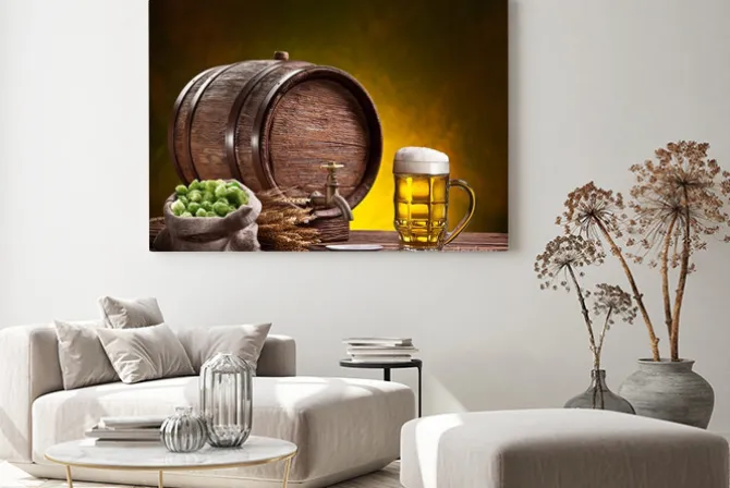Obraz: Piwo i składniki do jego produkcji
