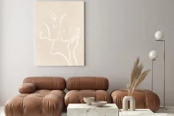 Obraz: Pocałunek zakochana para w stylu minimalistycznym