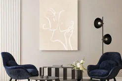 Obraz: Pocałunek zakochana para w stylu minimalistycznym