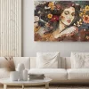 Obraz: Portret kobiety abstrakcyjna mozaika