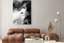 Obraz: Portret kobiety w czerni i bieli