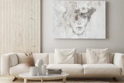 Obraz: Portret kobiety w kapeluszu z kwiatami