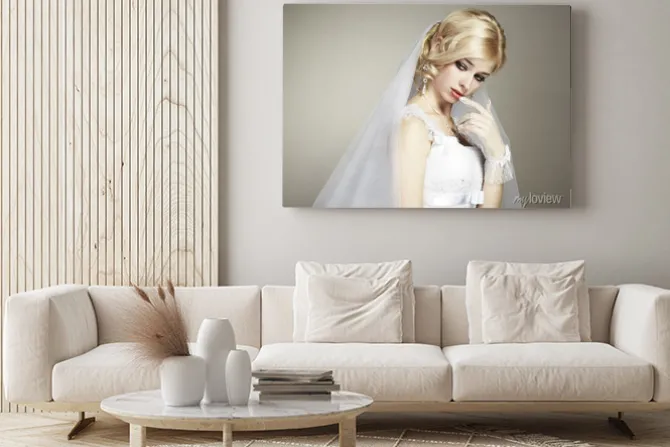 Obraz: Portret ślub pięknej panny młodej