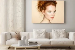 Obraz: Portret piękne kobiety sensual z eleganckim fryzura