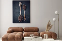 Obraz: Prosta martwa natura z nasion gorczycy czarnej