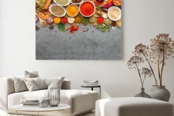 Obraz: Przyprawy suszone warzywa i zioła