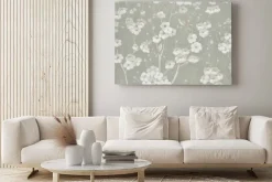 Obraz: Ptaki na gałęziach z białymi kwiatami