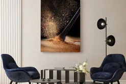 Obraz: Puder do twarzy i profesjonalny makijaż szczotki