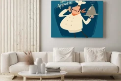 Obraz: Restauracja kucharz, retro ilustracji