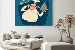 Obraz: Restauracja kucharz, retro ilustracji