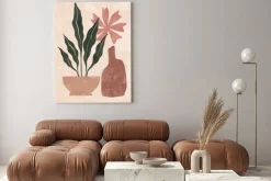 Obraz: Rośliny i wazony w stylu boho