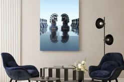 Obraz: Schachbrett konzept - springer duell
