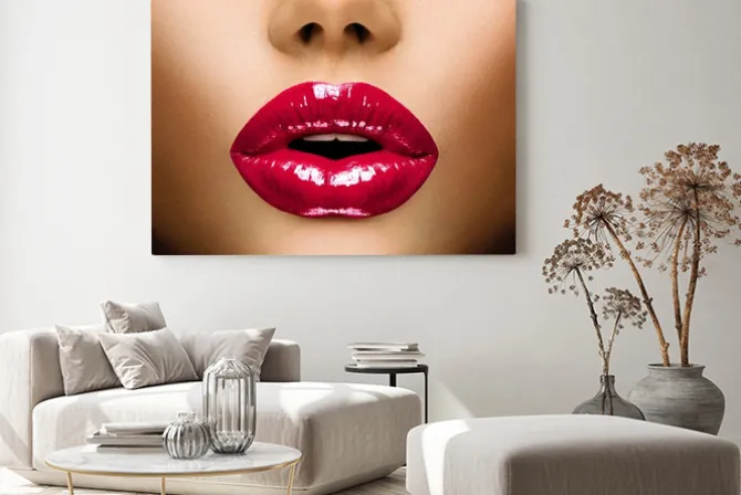 Obraz: Seksowne usta. pocałunek