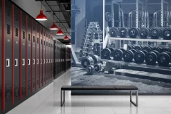 Obraz: Siłownia z hantlami i ciężarami