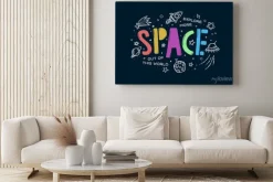 Obraz: Slogan doodle motyw kosmiczny. ilustracji wektorowych.