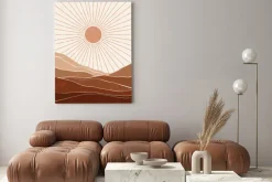 Obraz: Słoneczny poranek w górach boho krajobraz