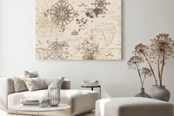 Obraz: Stara mapa w stylu retro