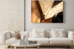 Obraz: Stare książki z piór i inkpot