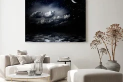 Obraz: Stars nocne niebo odbijające się w morzu