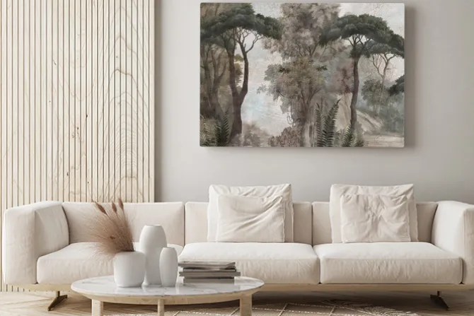 Obraz: Stary ciemny las vintage