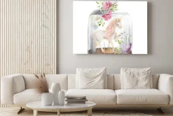 Obraz: Szklany klosz z jednorożcem