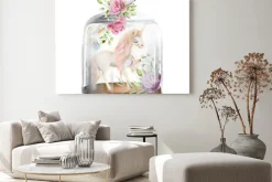 Obraz: Szklany klosz z jednorożcem