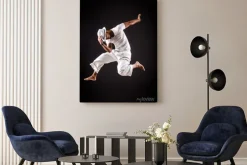 Obraz: Tańce tancerz w białym ubraniu