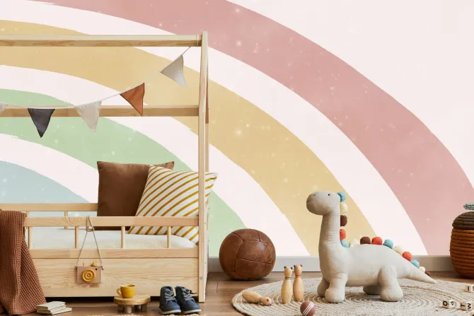 Obraz: Tęcza w pastelowych kolorach