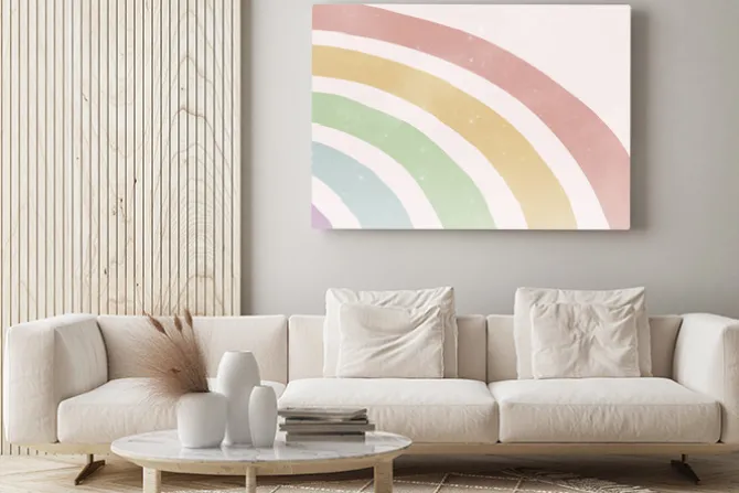 Obraz: Tęcza w pastelowych kolorach