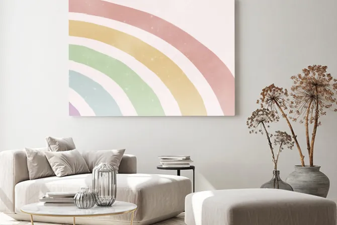 Obraz: Tęcza w pastelowych kolorach