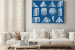 Obraz: Three-dimensional geometric figure, school geometry.graphical