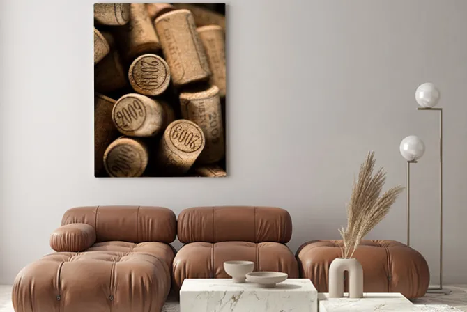 Obraz: Tło używanych korków do wina.