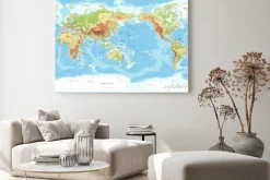 Obraz: Topograficzna szczegółowa mapa świata