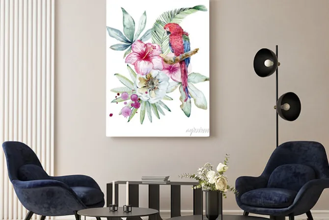 Obraz: Tropical watercolor illustration