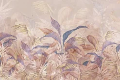 Obraz: Tropikalne liście na jasnym beżowym tle