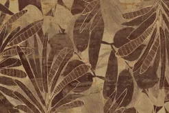 Obraz: Tropikalne liście w ciemnych kolorach