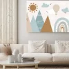 Obraz: Vector hand drawn modern design of kids mountains. mountains