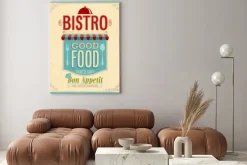 Obraz: Vintage bistro poster. ilustracji wektorowych.