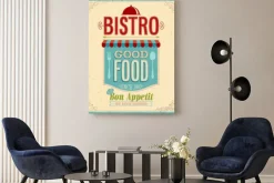 Obraz: Vintage bistro poster. ilustracji wektorowych.