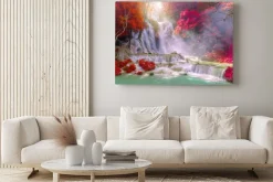 Obraz: Waterfall in rain forest (tat kuang si waterfalls at luang prabang,