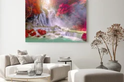 Obraz: Waterfall in rain forest (tat kuang si waterfalls at luang prabang,