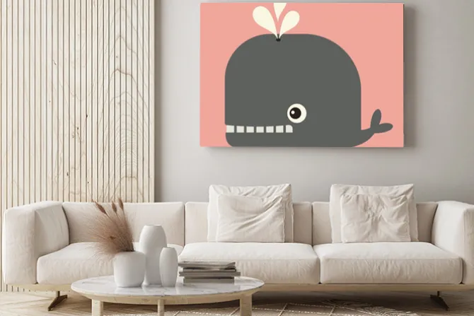 Obraz: Wektor uroczy wieloryb