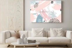 Obraz: Wektor wzór z pędzlem w stylu memphis. tło dla broszury, plakat,