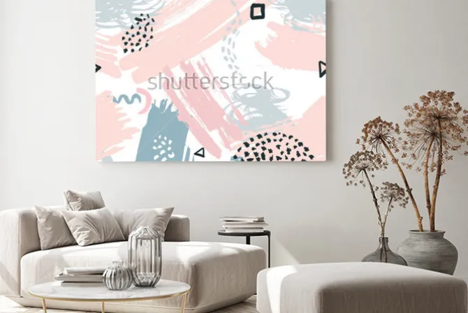 Obraz: Wektor wzór z pędzlem w stylu memphis. tło dla broszury, plakat,