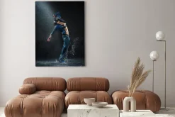 Obraz: Wet kobieta taniec. pod waterdrops. studio photo