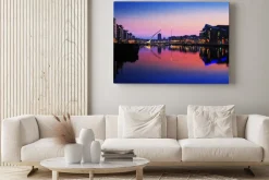 Obraz: Widok z rzeki na dublin nocą