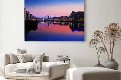 Obraz: Widok z rzeki na dublin nocą